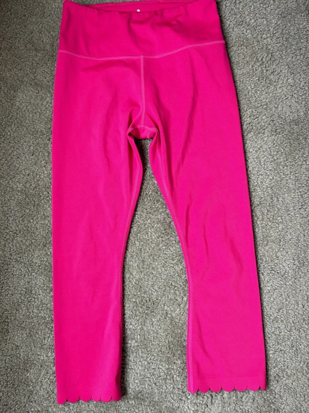 kate spade Hot Pink Scallop-Hem Leggings
